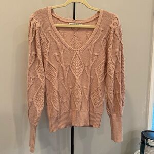 Abercrombie & Fitch Light Pink/Rose Winter Sweater Size Large